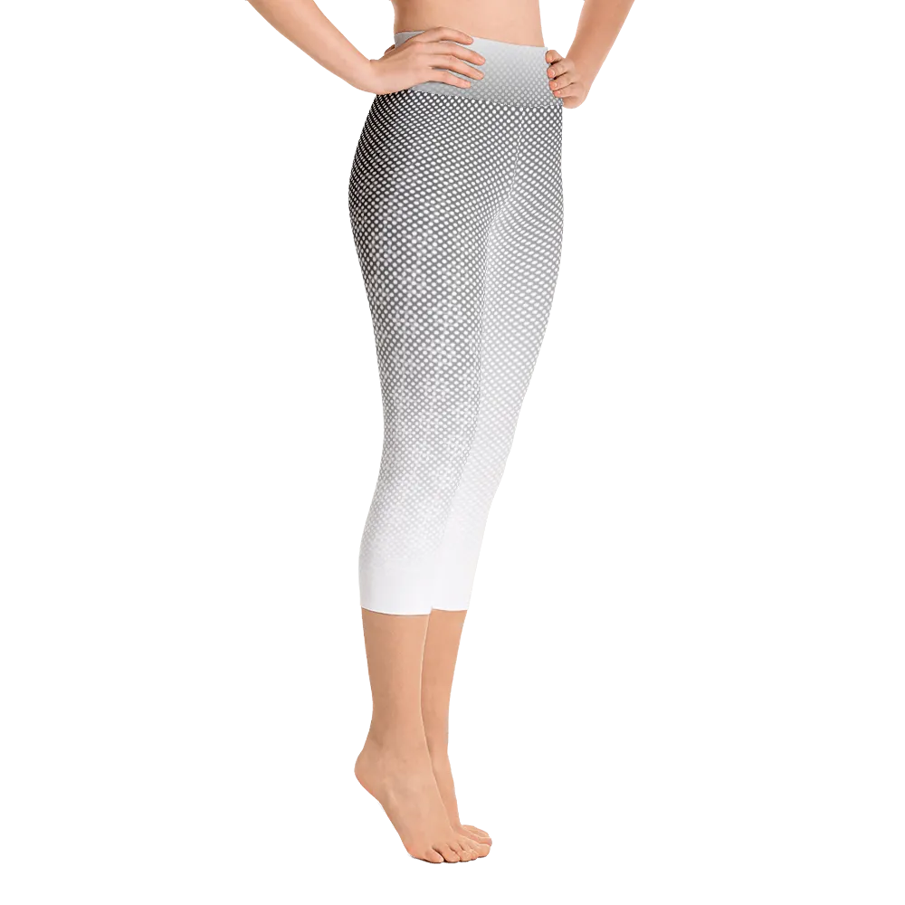 -Grey Scale- Yoga Capri Leggings