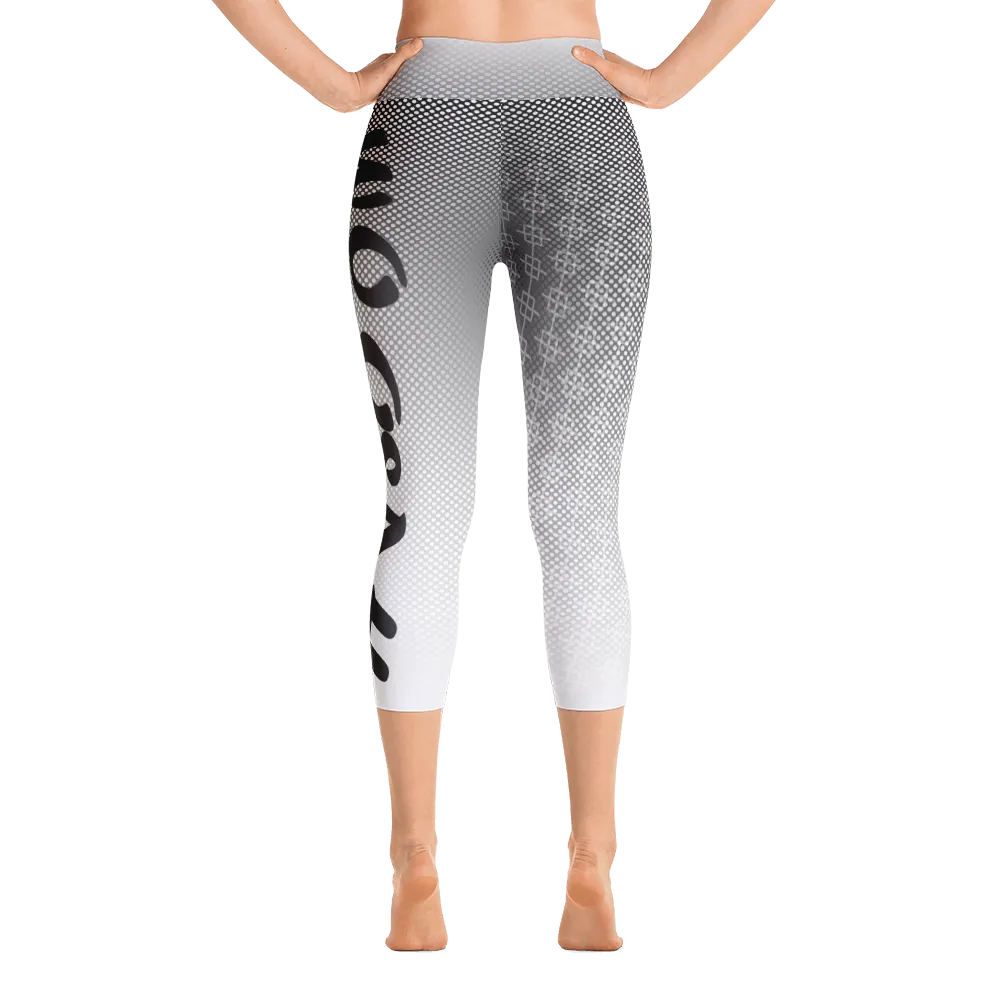 -Grey Scale- Yoga Capri Leggings