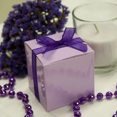 10 Lavender Purple Square Favor Boxes 2" Gift Box