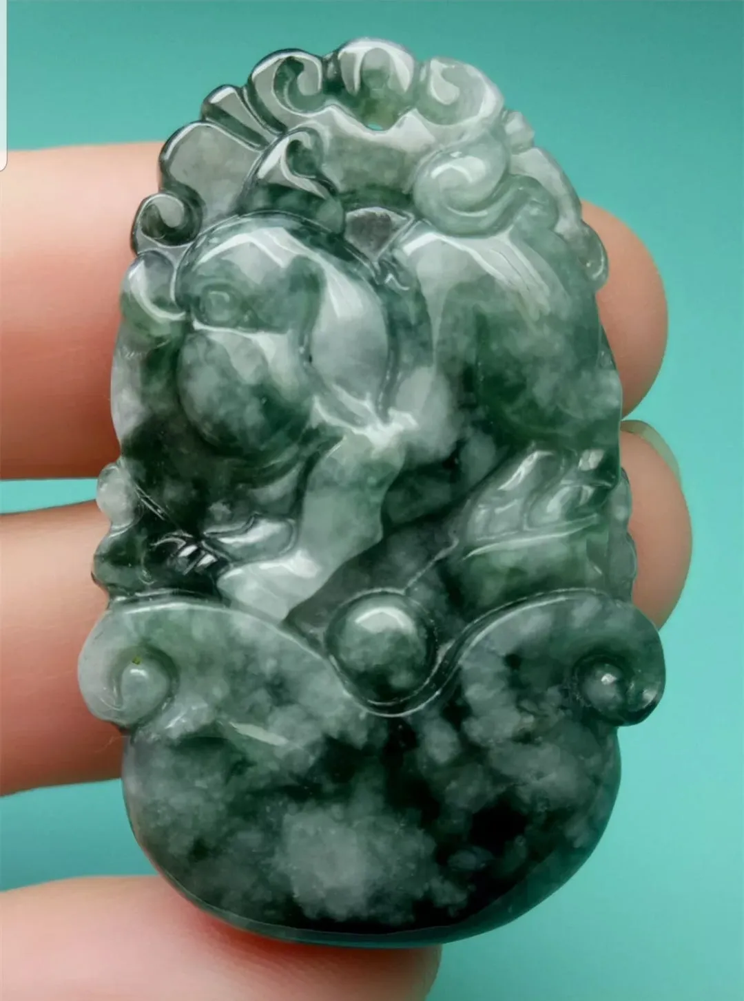 10% OFF- Certified Natural Jadeite Emerald A*Jade HandCarved Lucky Pig YuanBao Pendant A