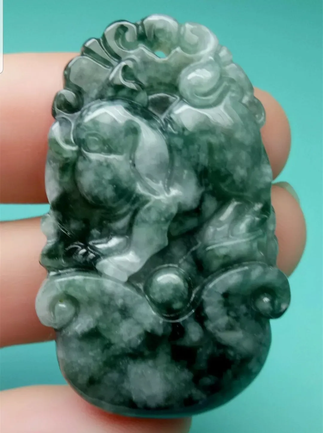 10% OFF- Certified Natural Jadeite Emerald A*Jade HandCarved Lucky Pig YuanBao Pendant A