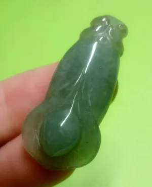 10% OFF- Certified Natural Oily Green Jadeite Emerald A Jade Handcarved Morning Glory Pendant