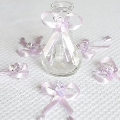 12 Lavender Loop Ribbon and Pacifier Favor Ties Baby Shower Adjustable Gift Wrap