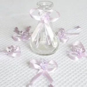 12 Lavender Loop Ribbon and Pacifier Favor Ties Baby Shower Adjustable Gift Wrap
