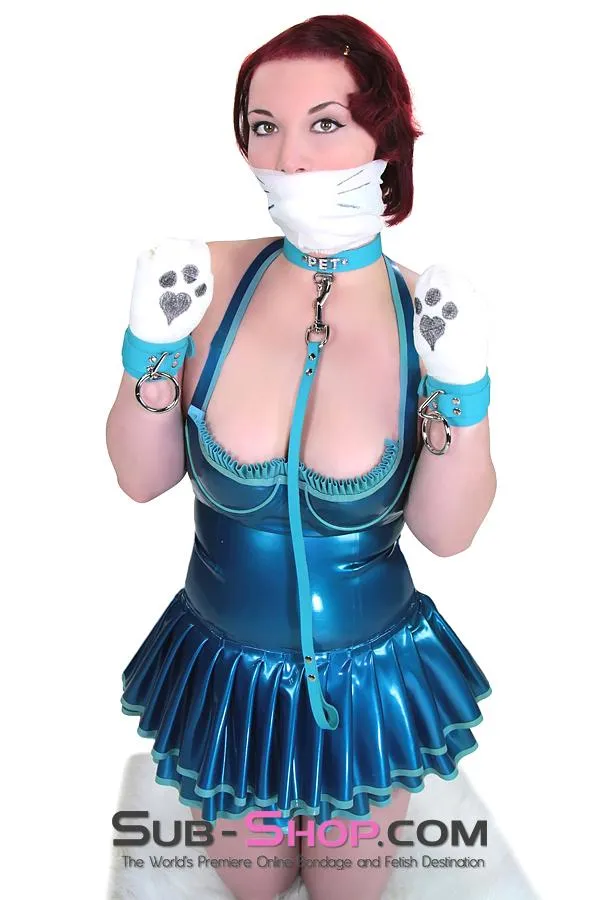 1706A      Diamond Blue Leather Bondage Lead