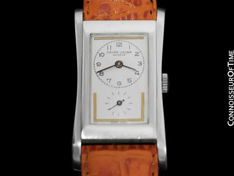 1930's Swiss Favre-Leuba Prince Brancard (Rolex) Style Mens Vintage Silver Watch - Doctor's Watch