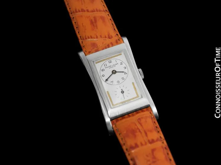 1930's Swiss Favre-Leuba Prince Brancard (Rolex) Style Mens Vintage Silver Watch - Doctor's Watch