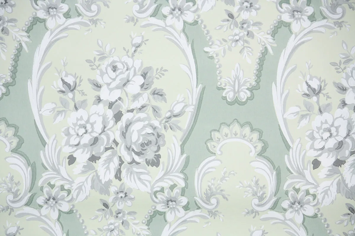 1950s Floral Vintage Wallpaper