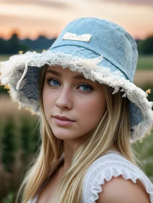 1pc Denim Bucket Hat