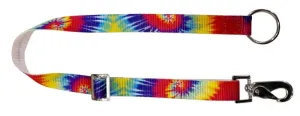 1" Tye Dye Print nylon adjustable bucket hanger with snap and ring.