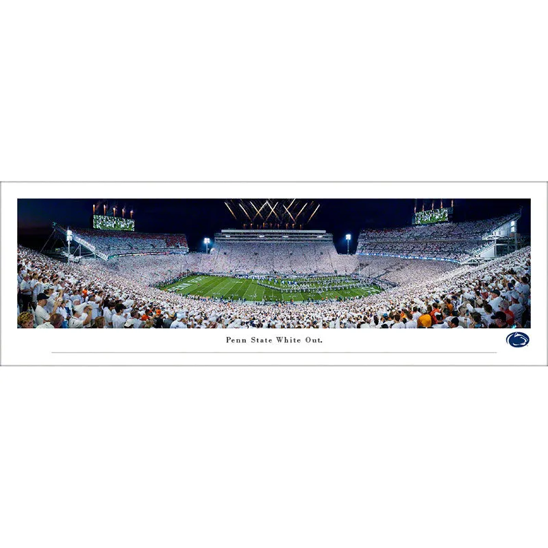 2021 Beaver Stadium "Runout" White Out Rolled Poster