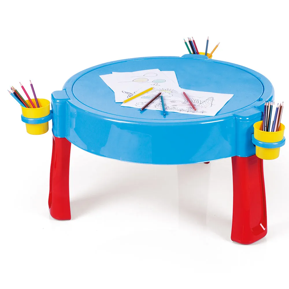 3-in-1 Indoor & Outdoor Sand & Water Table | Multi Play Station with Drawing Top