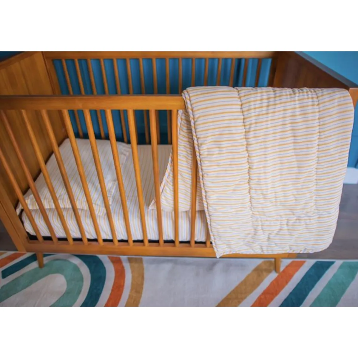 3 Piece Crib Set - Golden Child Pinstripe