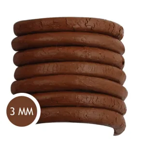 3.0mm Thickness Light Coffee Round Leather Cord,Sold 50M/Roll