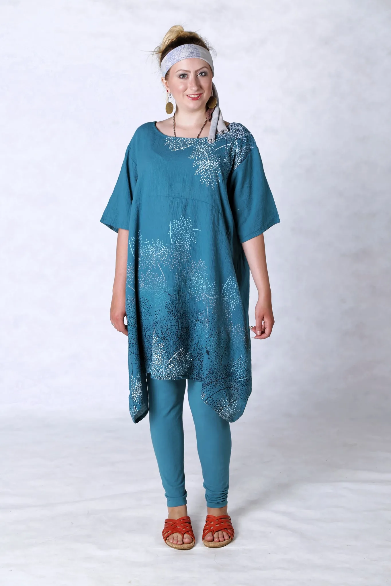 3136 Lightweight Leggings-Teal-U