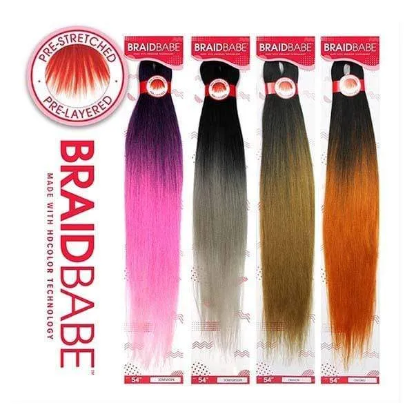 [6 Pack Deal] Outre Synthetic Pre Stretched Braid - BABE 54"