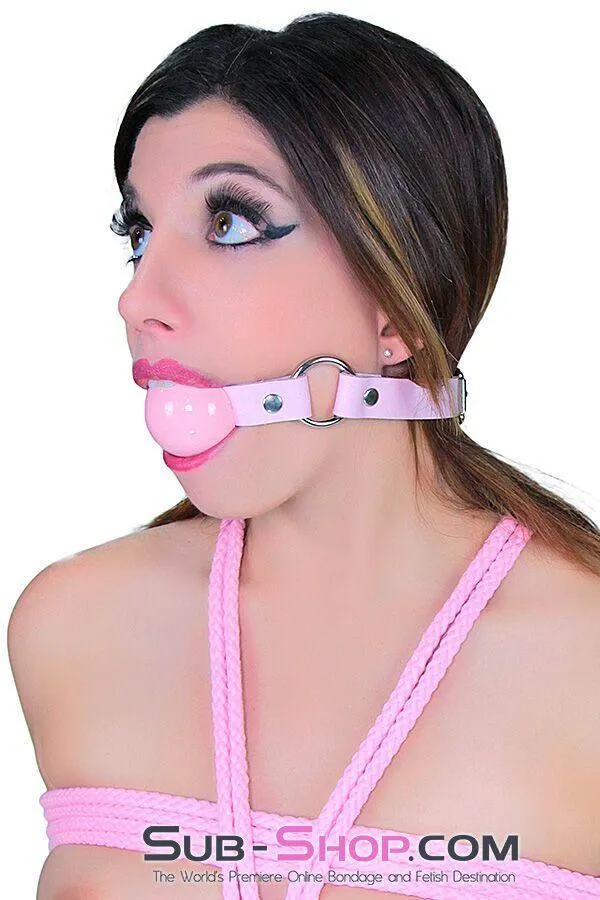 7053A      Princess’s Submission Pink Leather Ballgag