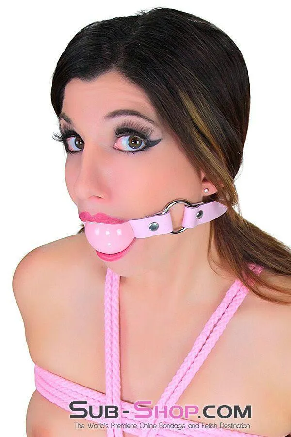 7053A      Princess’s Submission Pink Leather Ballgag