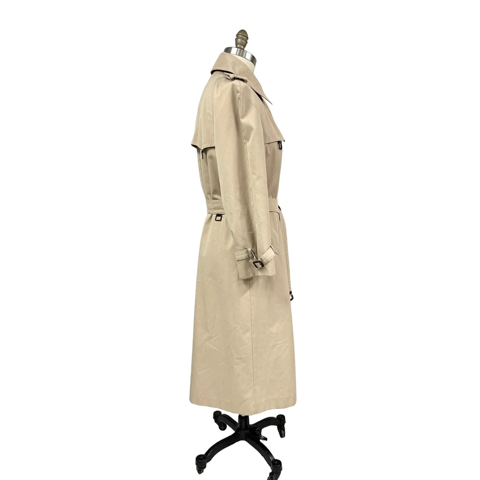 70s VTG Etienne Aigner Trench Coat Double Breasted Fully Lined Belted  Womens L