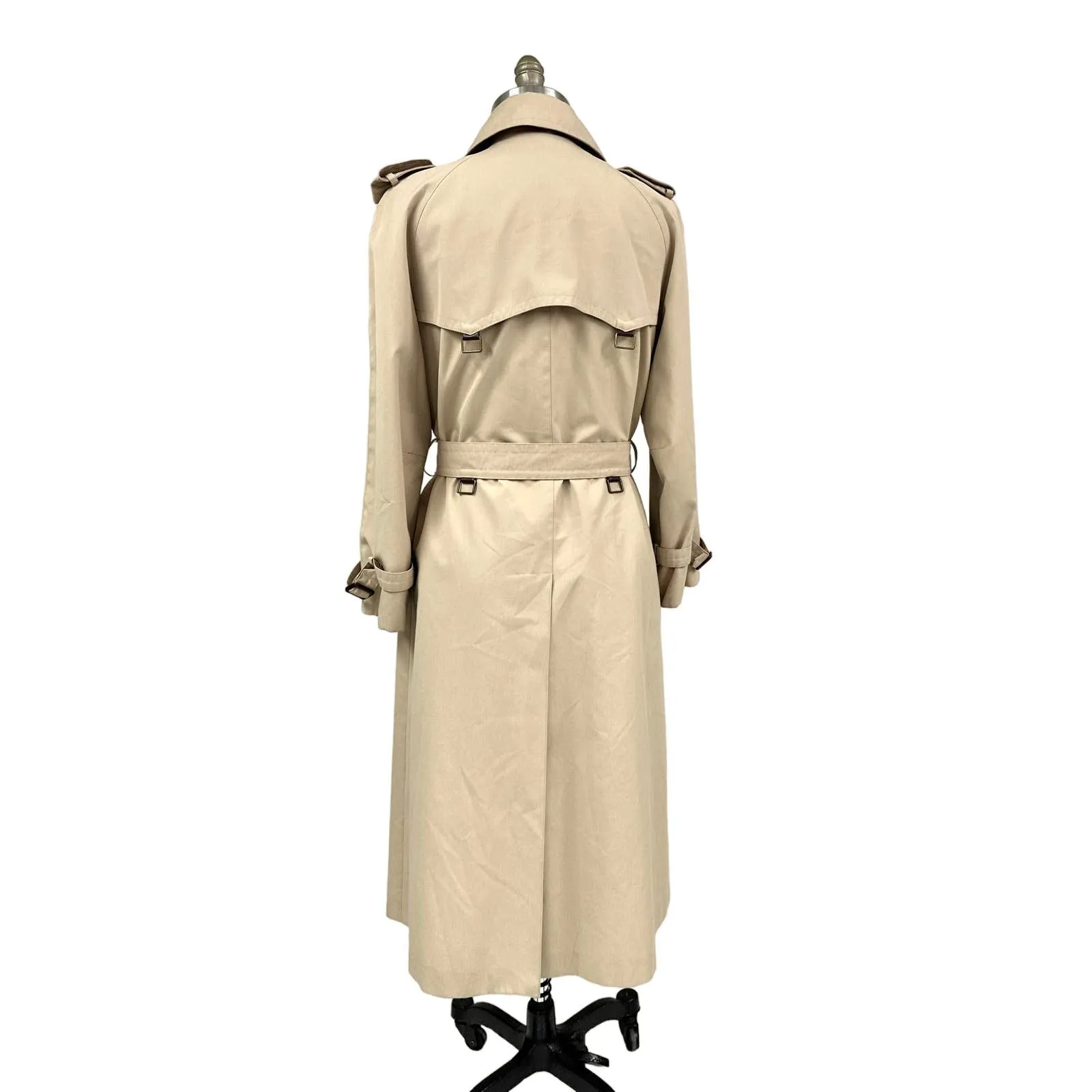 70s VTG Etienne Aigner Trench Coat Double Breasted Fully Lined Belted  Womens L