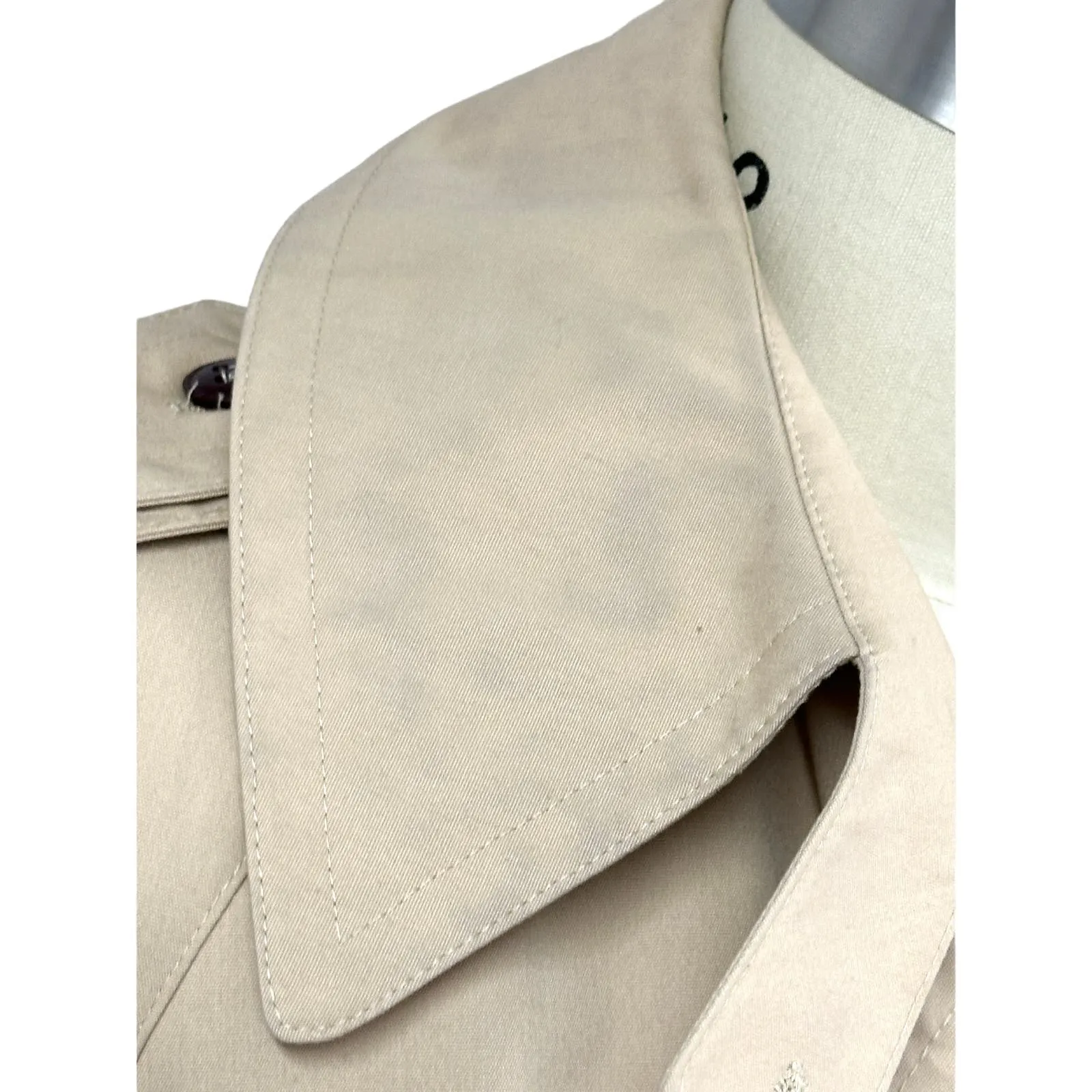 70s VTG Etienne Aigner Trench Coat Double Breasted Fully Lined Belted  Womens L