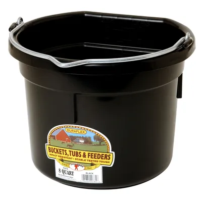 8qt Flat Back Bucket, Mulit Colors