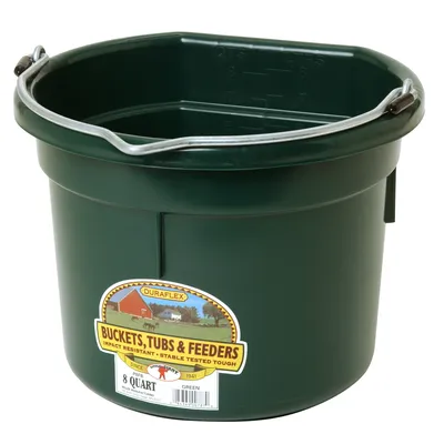 8qt Flat Back Bucket, Mulit Colors