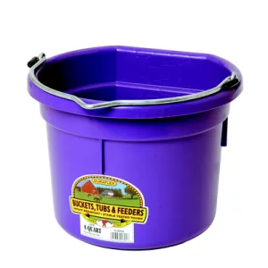 8qt Flat Back Bucket, Mulit Colors