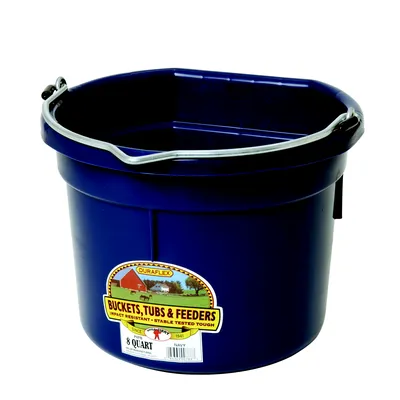8qt Flat Back Bucket, Mulit Colors