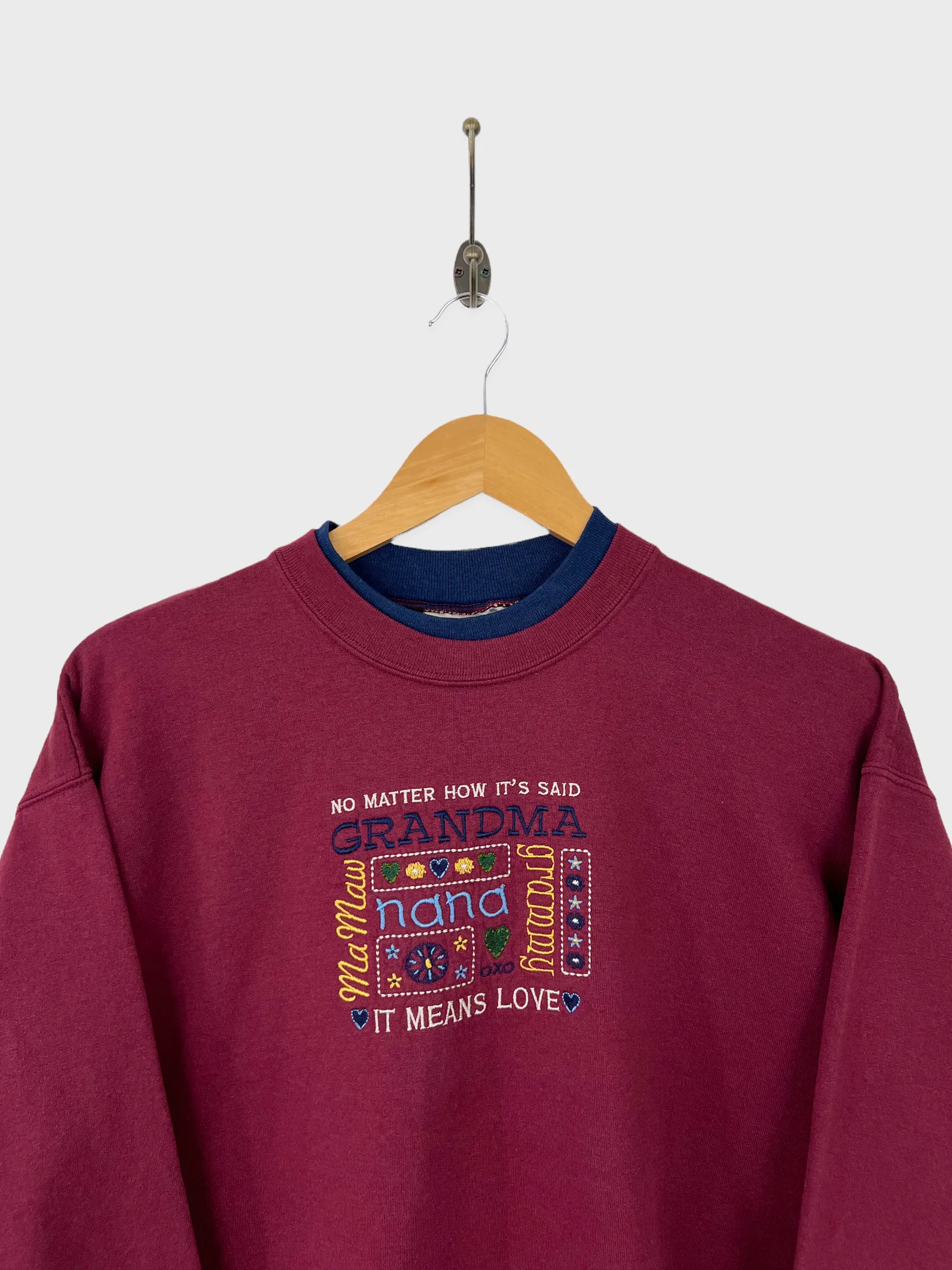 90's Grandma Embroidered Vintage Sweatshirt Size 8