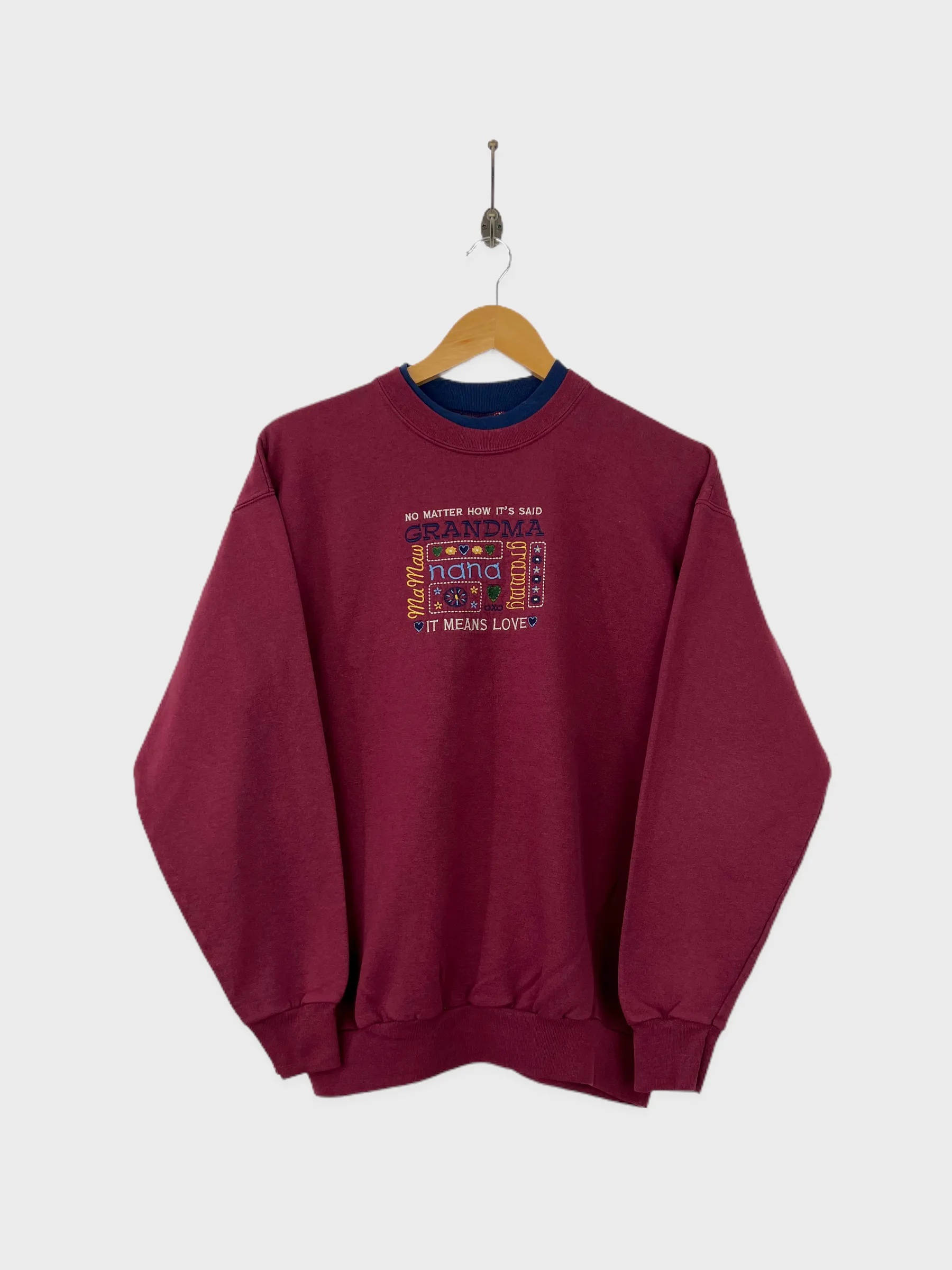 90's Grandma Embroidered Vintage Sweatshirt Size 8
