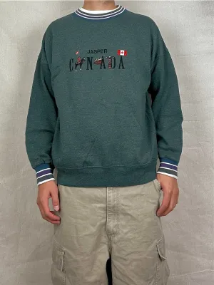 90's Jasper Canada Made Embroidered Vintage Sweatshirt Size 12