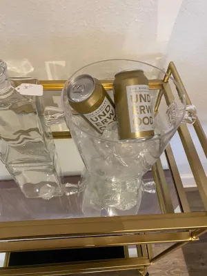 Acrylic Ice Bucket with Ice Cubes