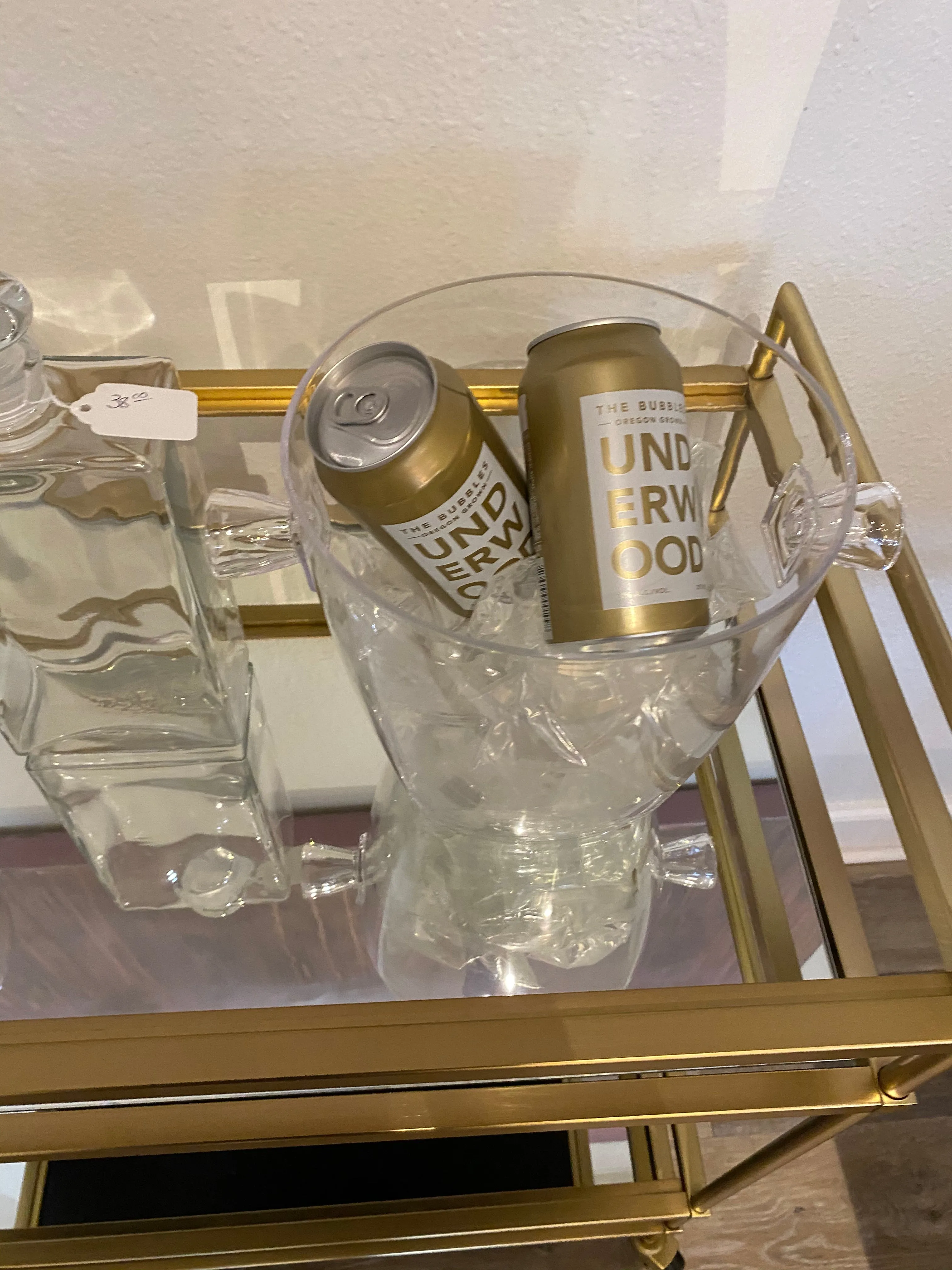 Acrylic Ice Bucket with Ice Cubes