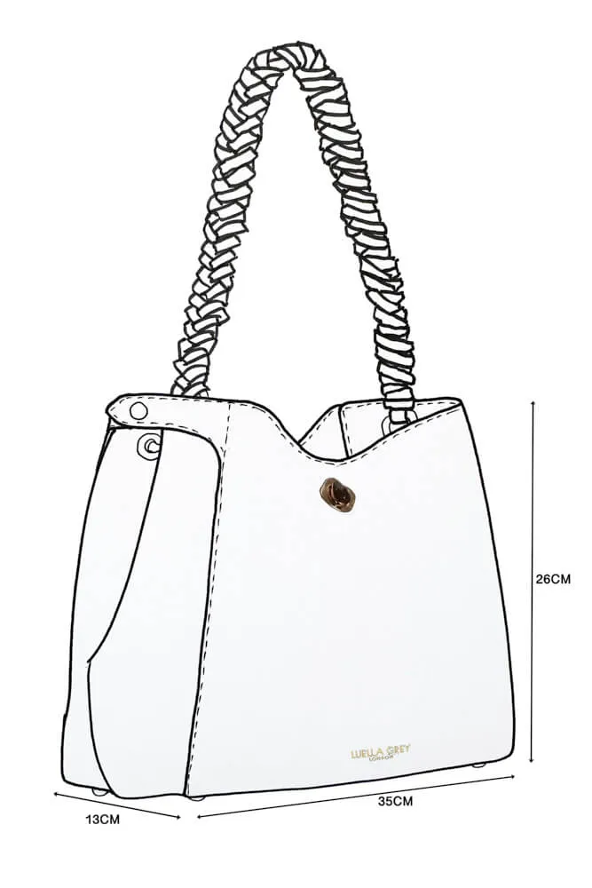 Adriana Camel Woven Handle Hobo