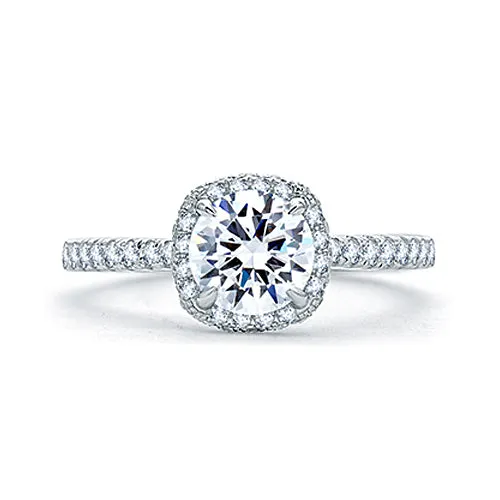 A.JAFFE Quilted Round Halo Diamond Engagement Ring ME1860Q/153