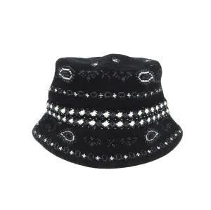 Alanui Black Wool/Cashmere Bucket Hat O/S