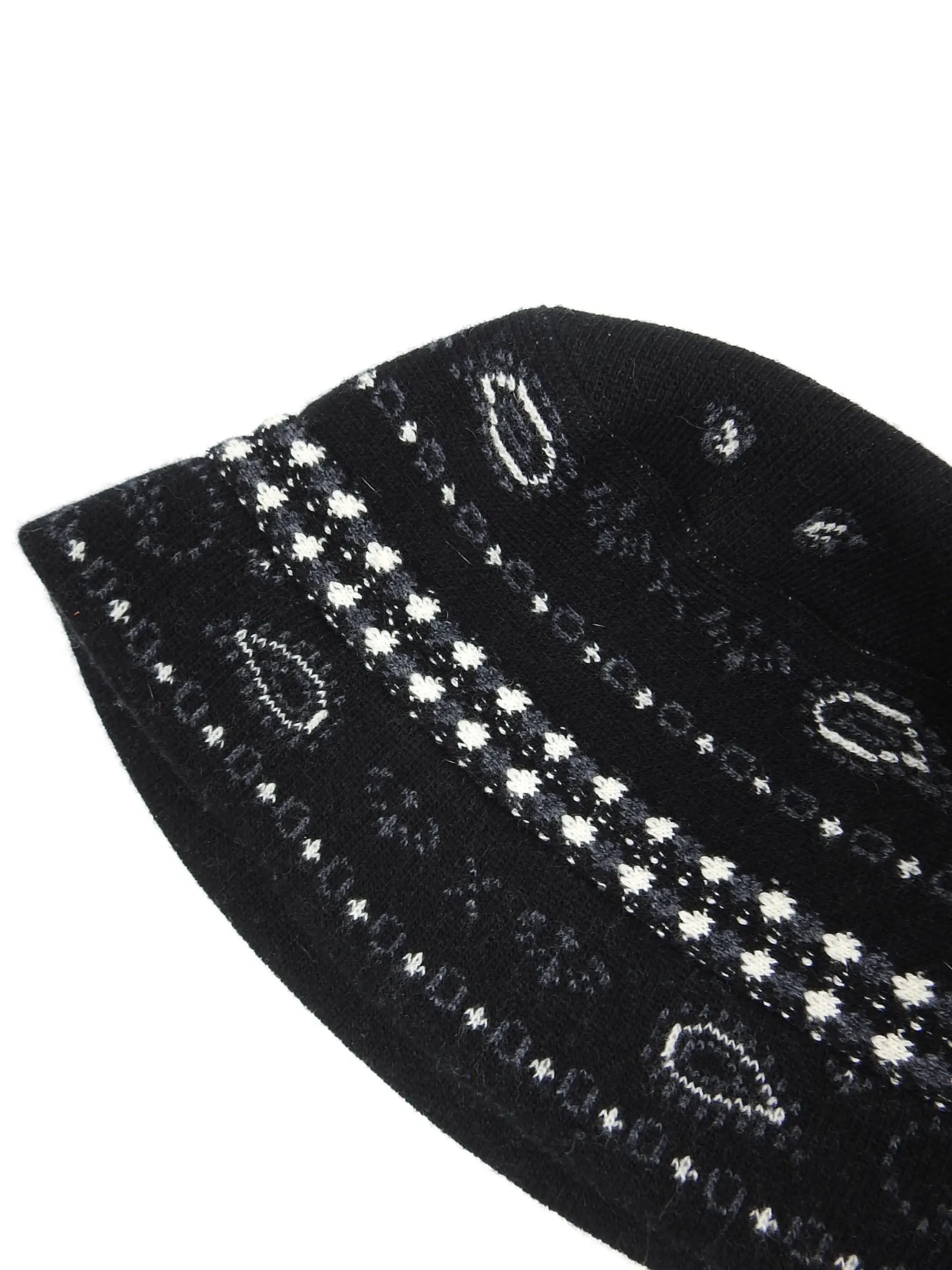 Alanui Black Wool/Cashmere Bucket Hat O/S