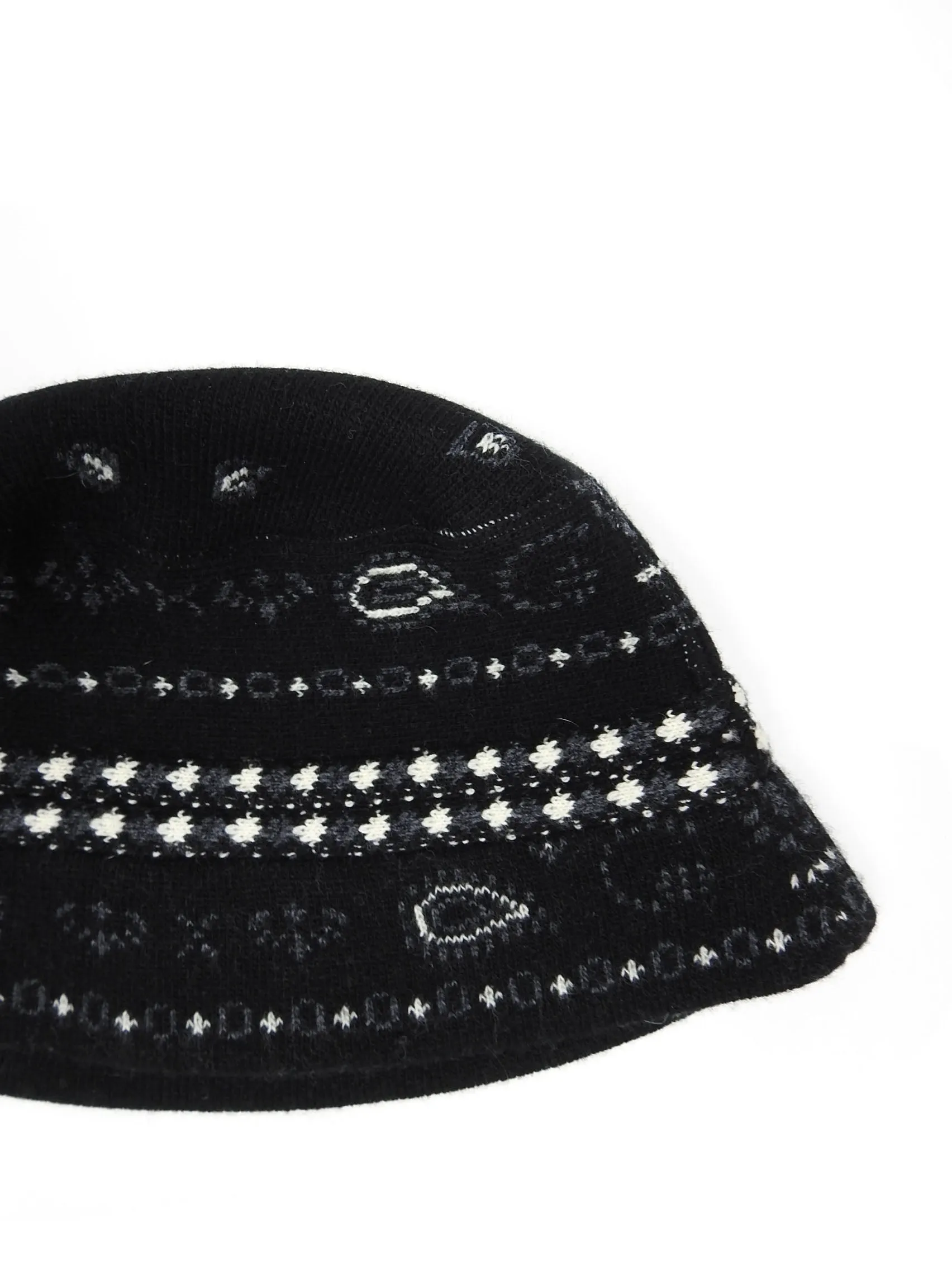 Alanui Black Wool/Cashmere Bucket Hat O/S