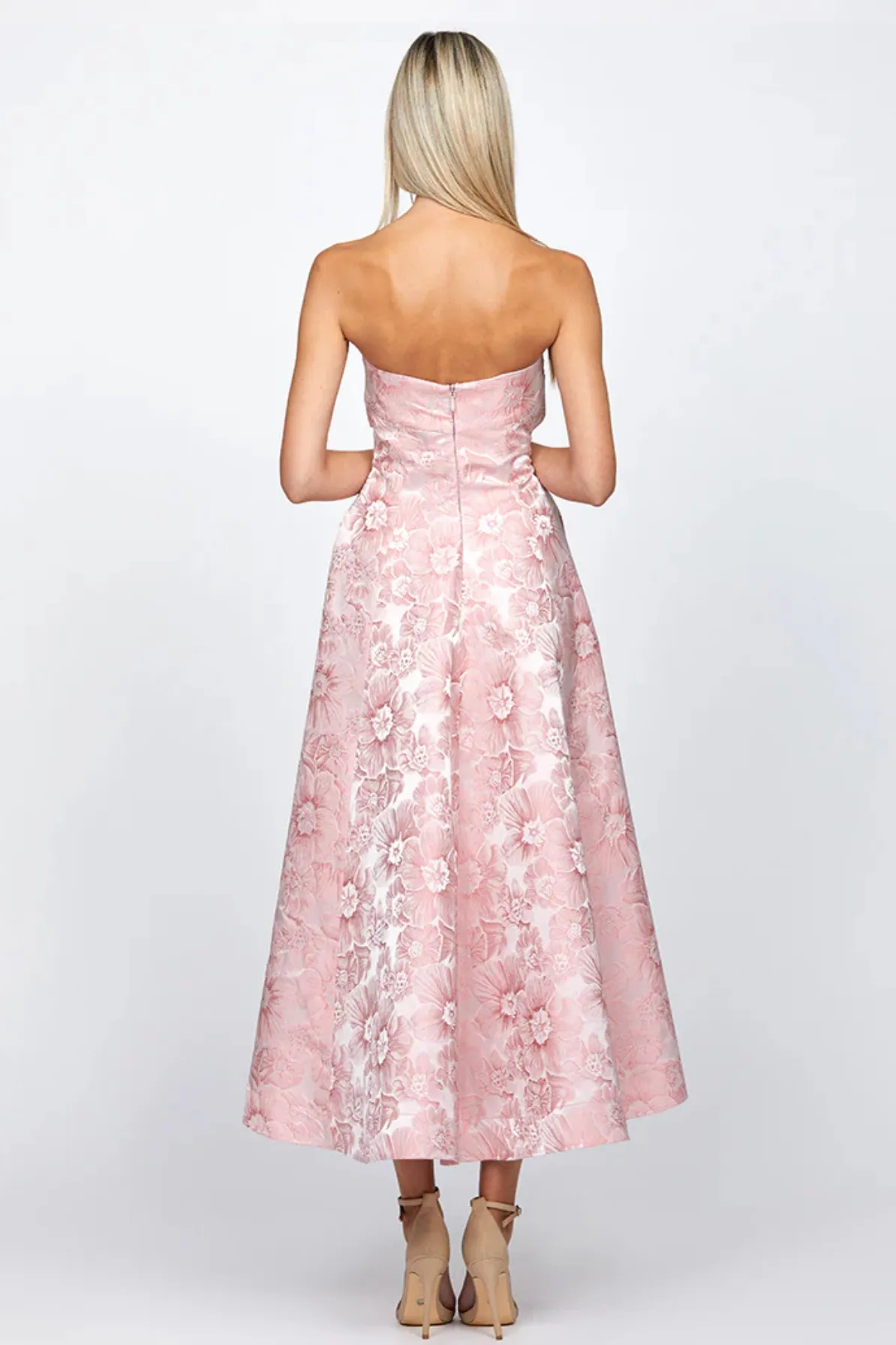 Alivia Tea Length Dress by Bariano - RENTAL