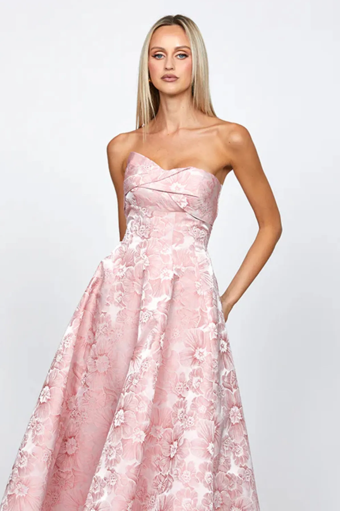 Alivia Tea Length Dress by Bariano - RENTAL