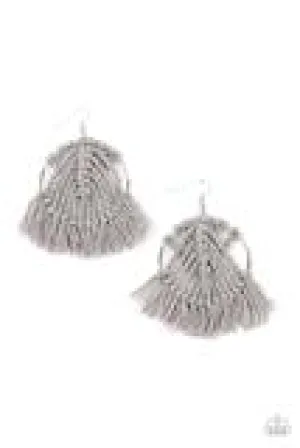 All About MACRAME Silver Earring