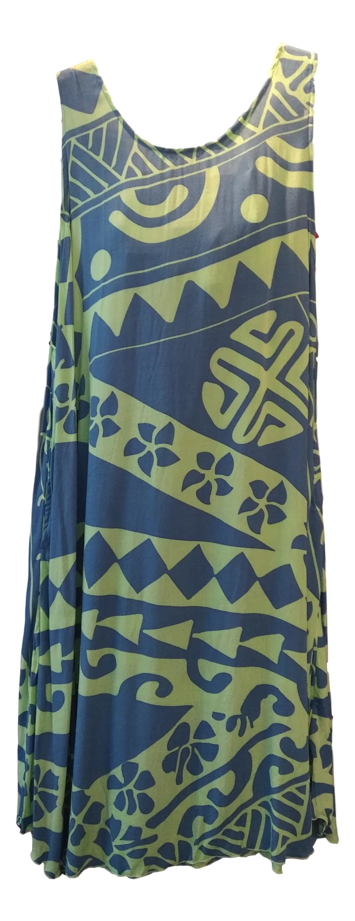 Aloha Royale - Cabana Dress - Holoholo - Seaglass Green & Blueberry