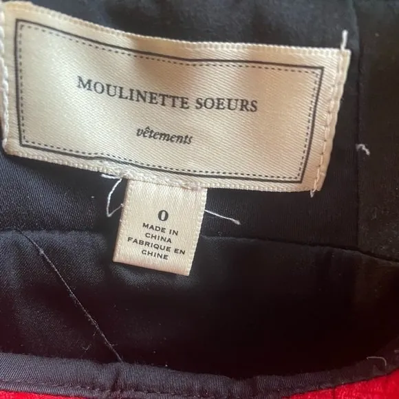 Anthro Moulinette Soeurs Red Dress Size 0