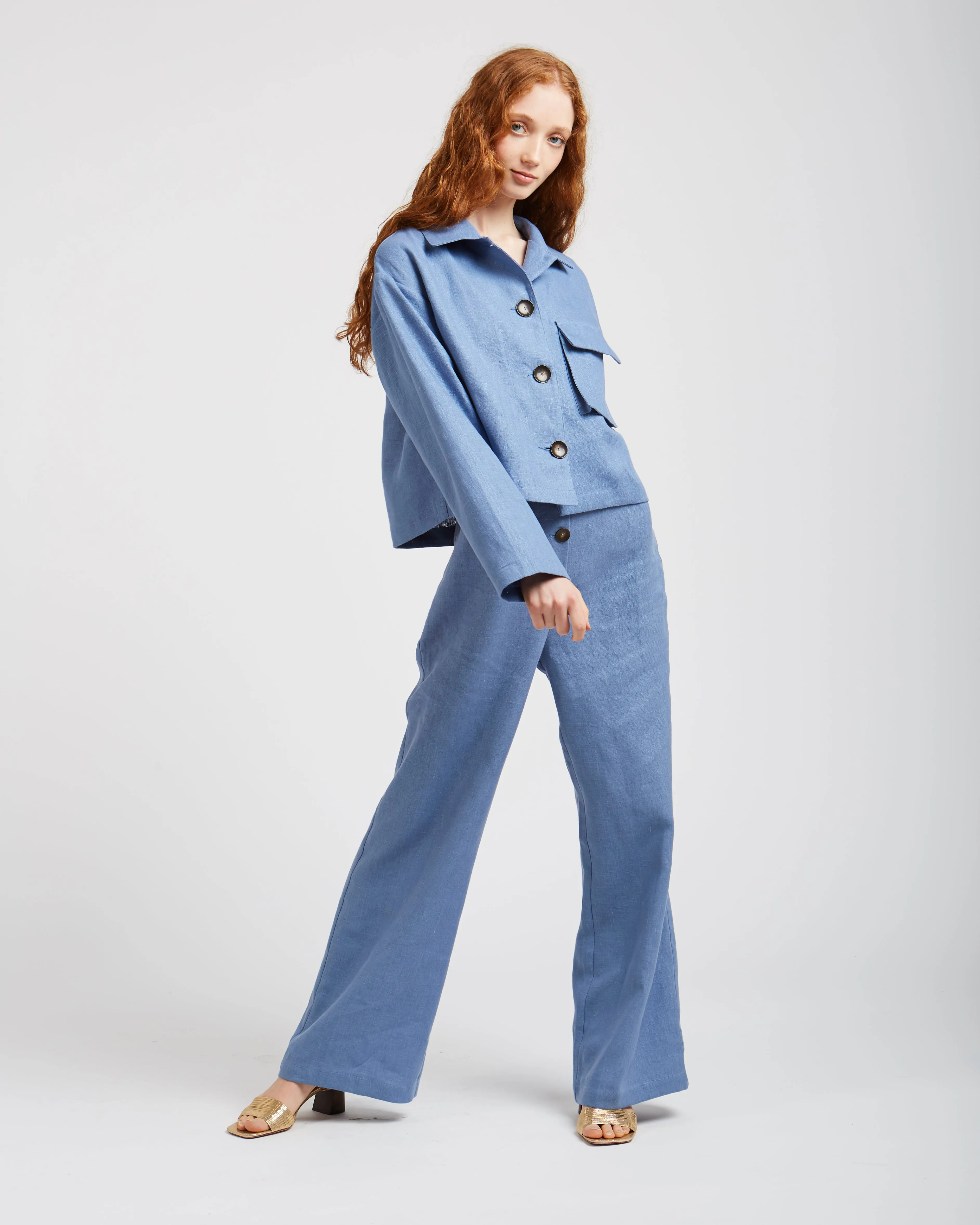 Apollonia jacket in soft blue