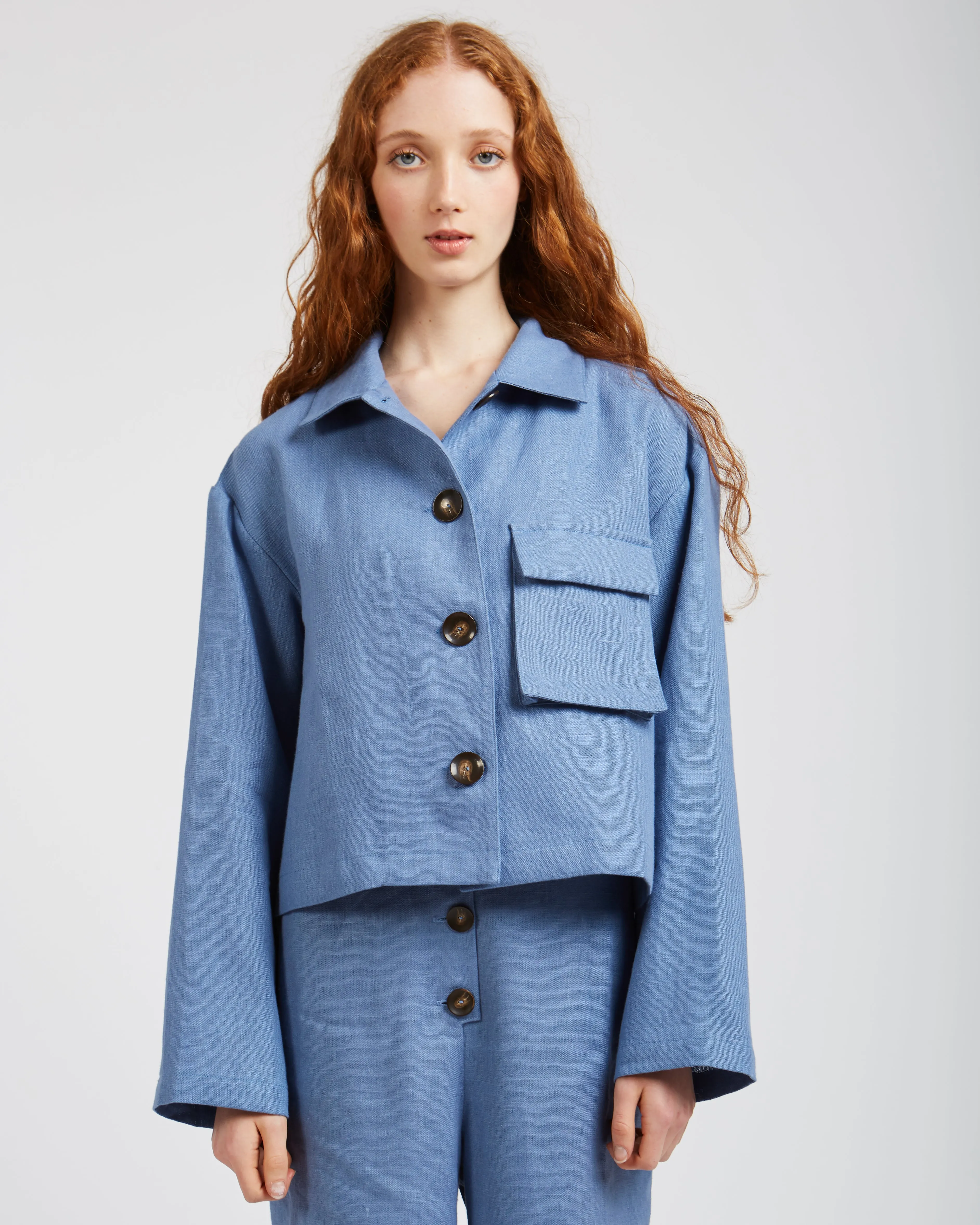Apollonia jacket in soft blue