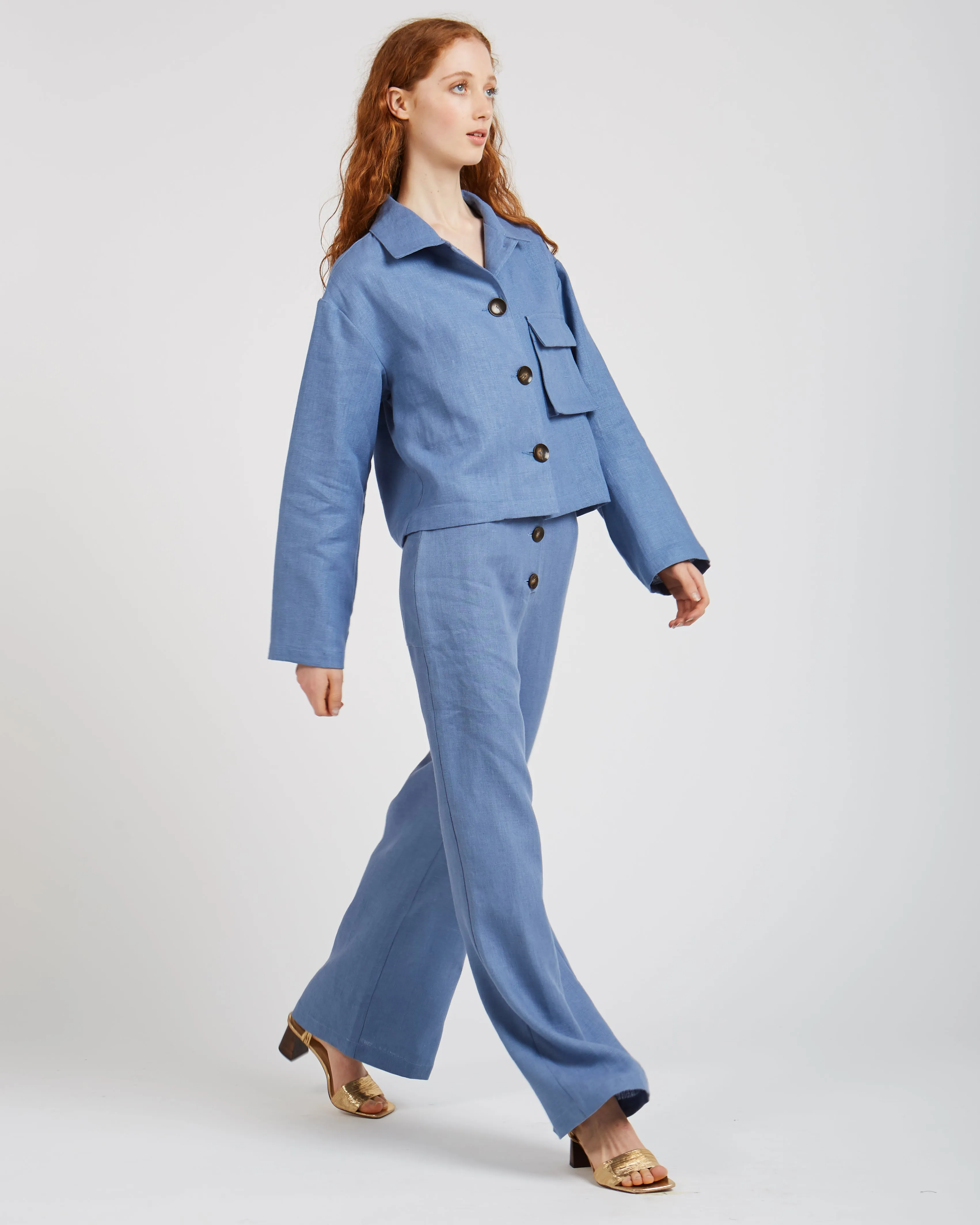 Apollonia jacket in soft blue