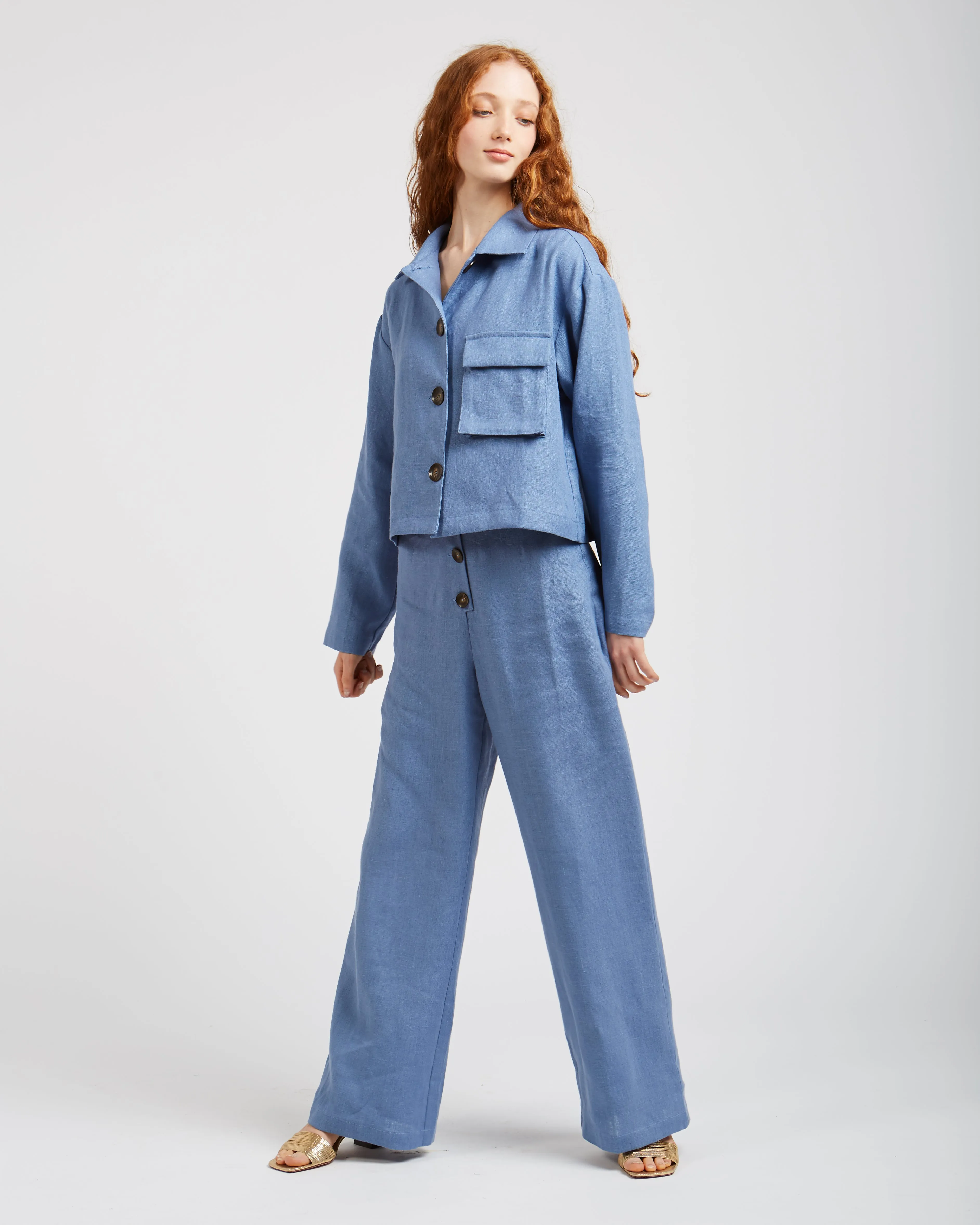 Apollonia jacket in soft blue