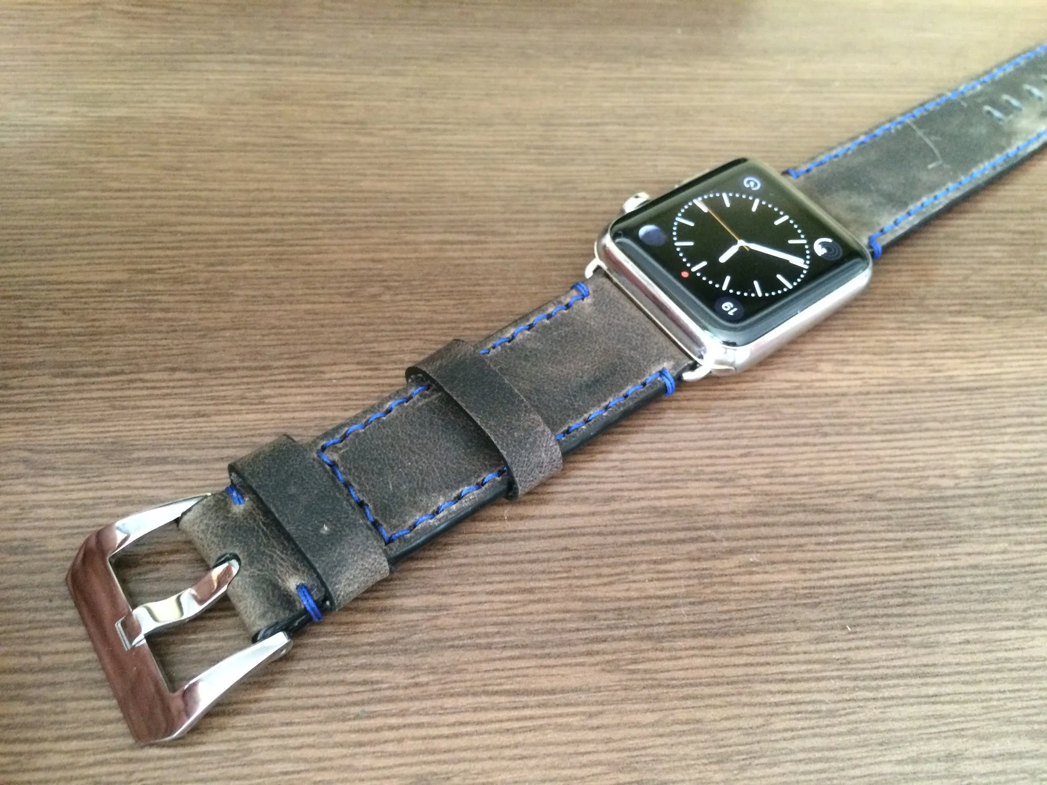 Apple Watch Band for Series 7, Apple Watch 41mm, 45mm, Apple Watch Band 40mm, 44mm, Vintage Grey Apple Watch Strap, Leather Watch Strap For Apple Watch Series 7