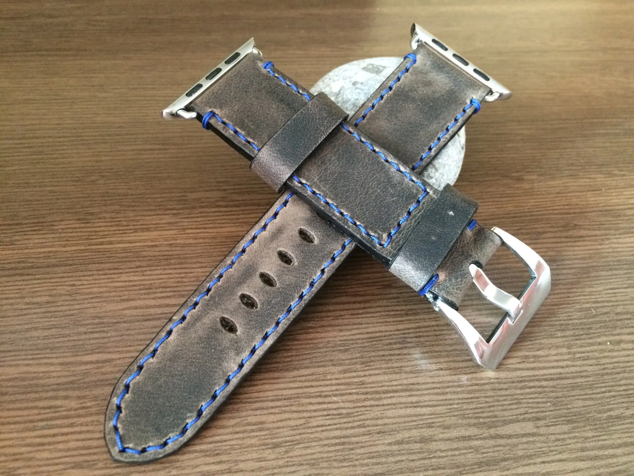 Apple Watch Band for Series 7, Apple Watch 41mm, 45mm, Apple Watch Band 40mm, 44mm, Vintage Grey Apple Watch Strap, Leather Watch Strap For Apple Watch Series 7
